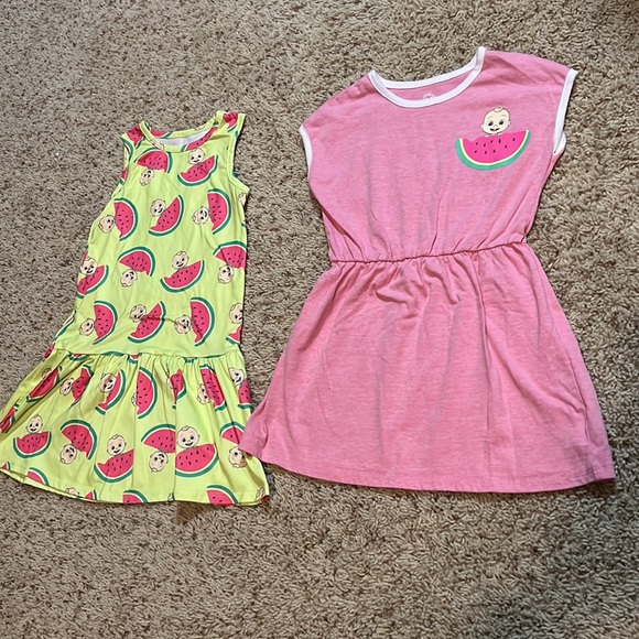 BNWOT super soft girl’s 4T Cocomelon summer dress set w/JJ & watermelon graphics - Picture 3 of 10